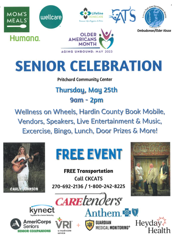 Senior Celebration Free Event Thursday, May 25, 2023!