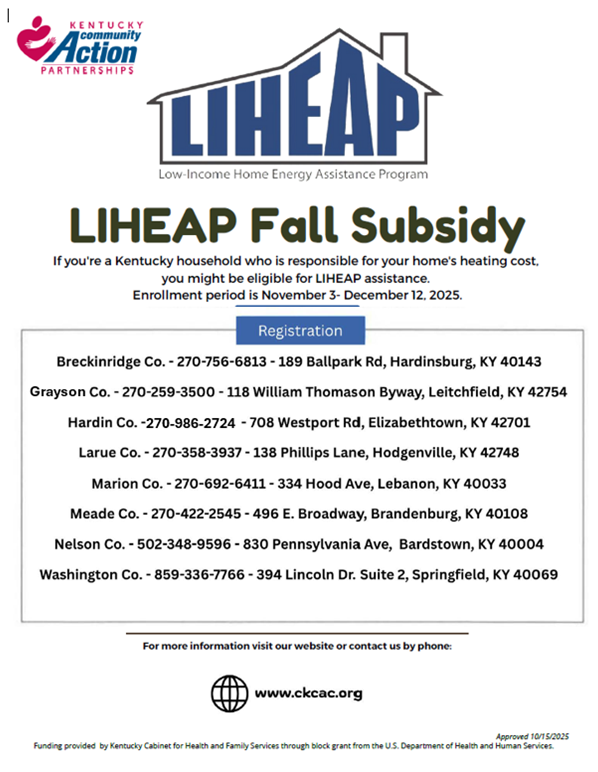 Community Services Block Grant (CSBG)-Low Income Home Energy Assistance Program (LIHEAP)